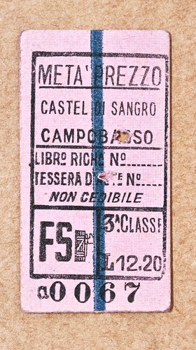Biglietto ferrovie dello stato - ferrovie,