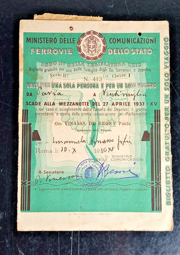 Biglietto ferroviario - ferroviario,