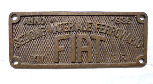 Vecchia targa treno - treno, fs